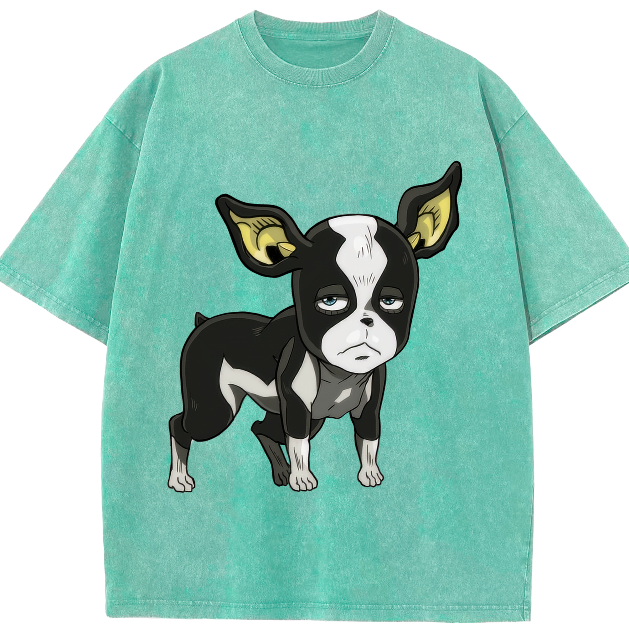 （画像用） ジョジョの奇妙な冒険 イギー JoJo's Bizarre Adventure Iggy 綿100% ヴィンテージ風 半袖Tシャツ（フロントプリント）